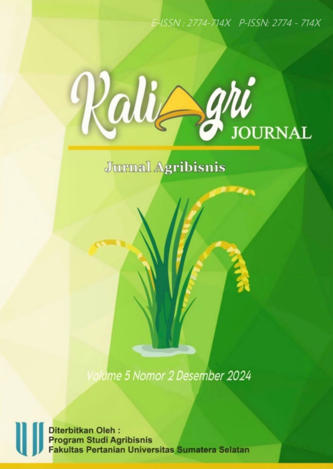 					View Vol. 5 No. 2 (2024): Jurnal KaliAgri
				