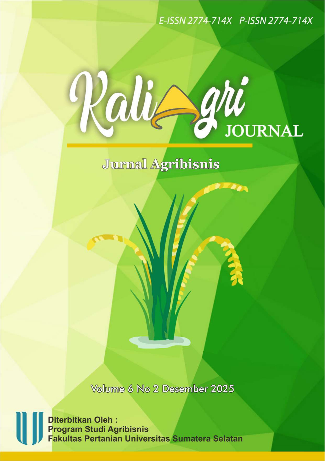 					View Vol. 6 No. 2 (2025): Jurnal KaliAgri
				